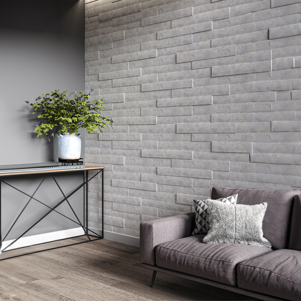 Reclaim Concrete Grey 3D Wall Panels 18 Pack Image 1