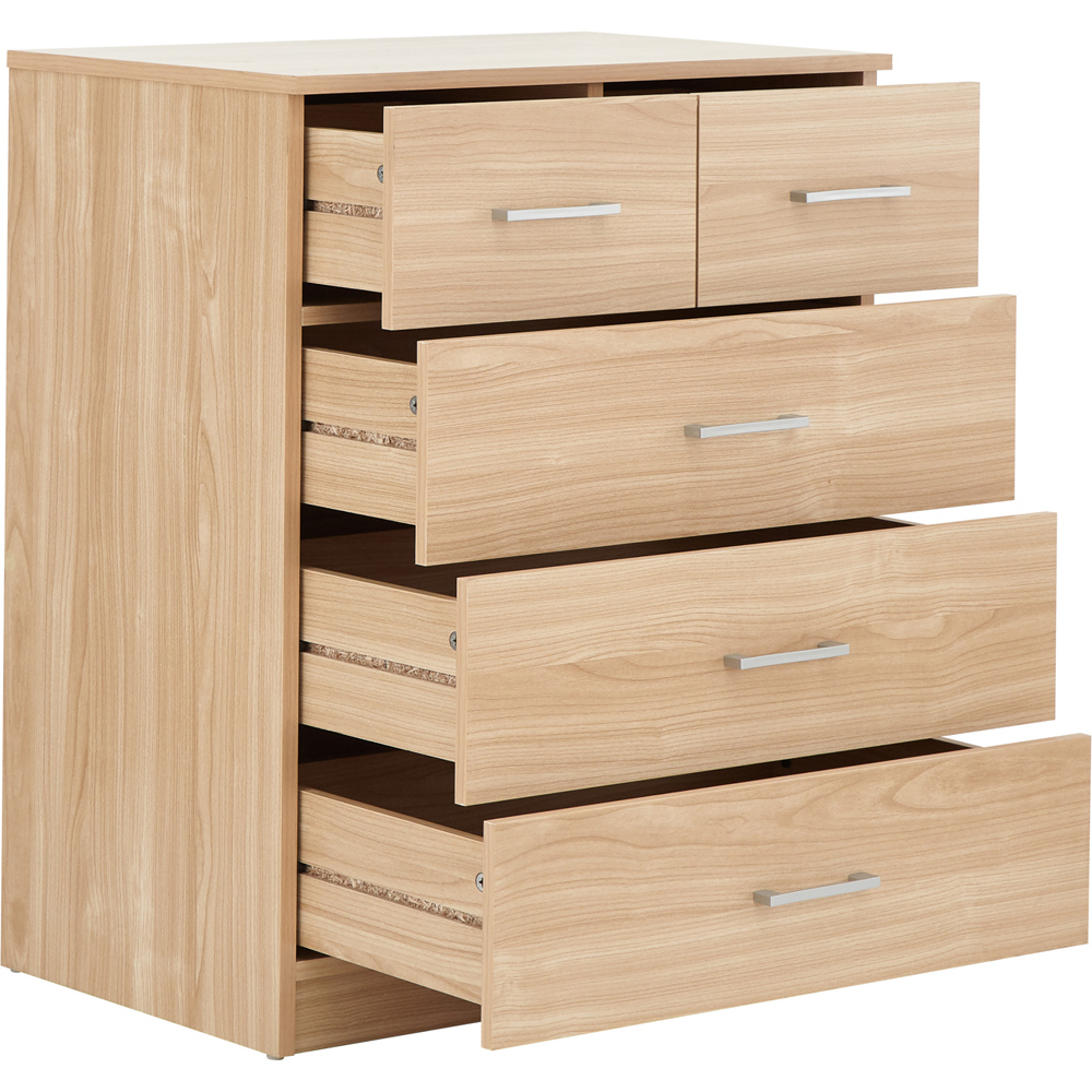 GFW Panama Oak Wood 4 Piece Bedroom Furniture Set Image 7