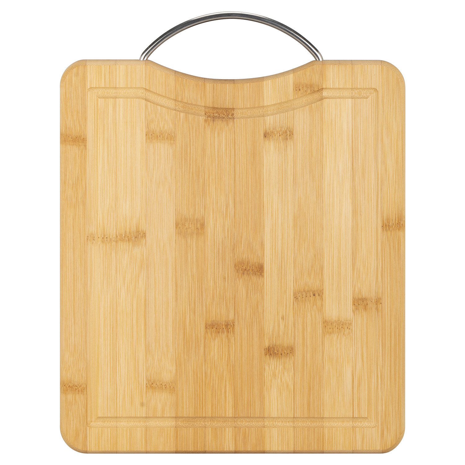 Medium Bamboo Chopping Board with Wire Handle Image 1