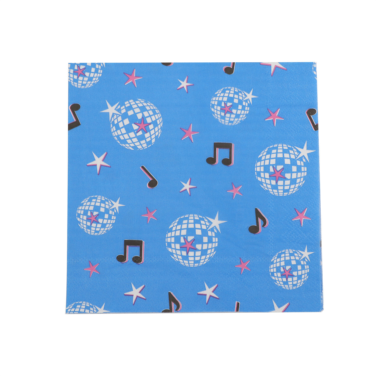 Pack of 16 Disco Party Napkins - Blue Image