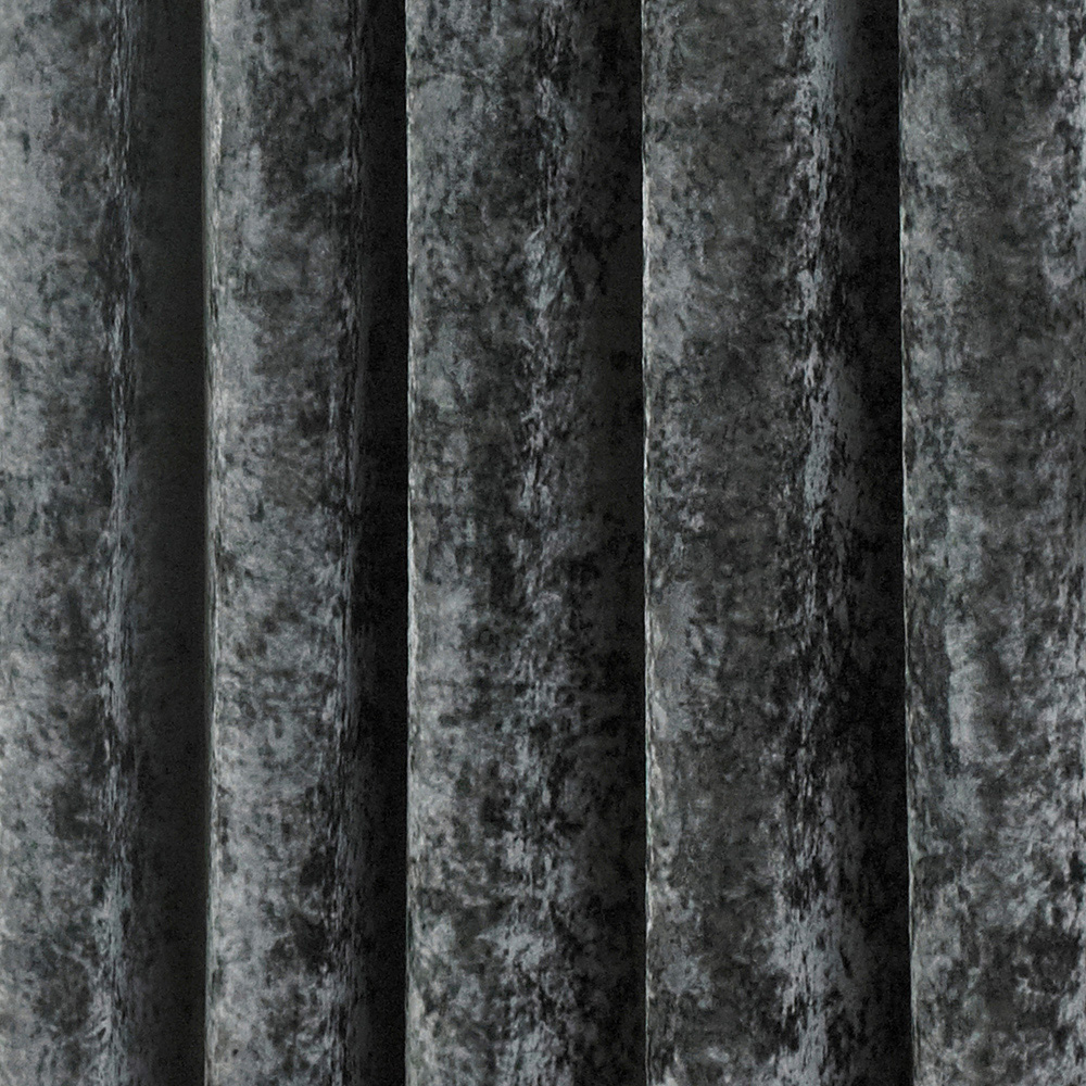 Paoletti Verona Pewter Crushed Velvet Eyelet Curtain 183 x 117cm Image 4