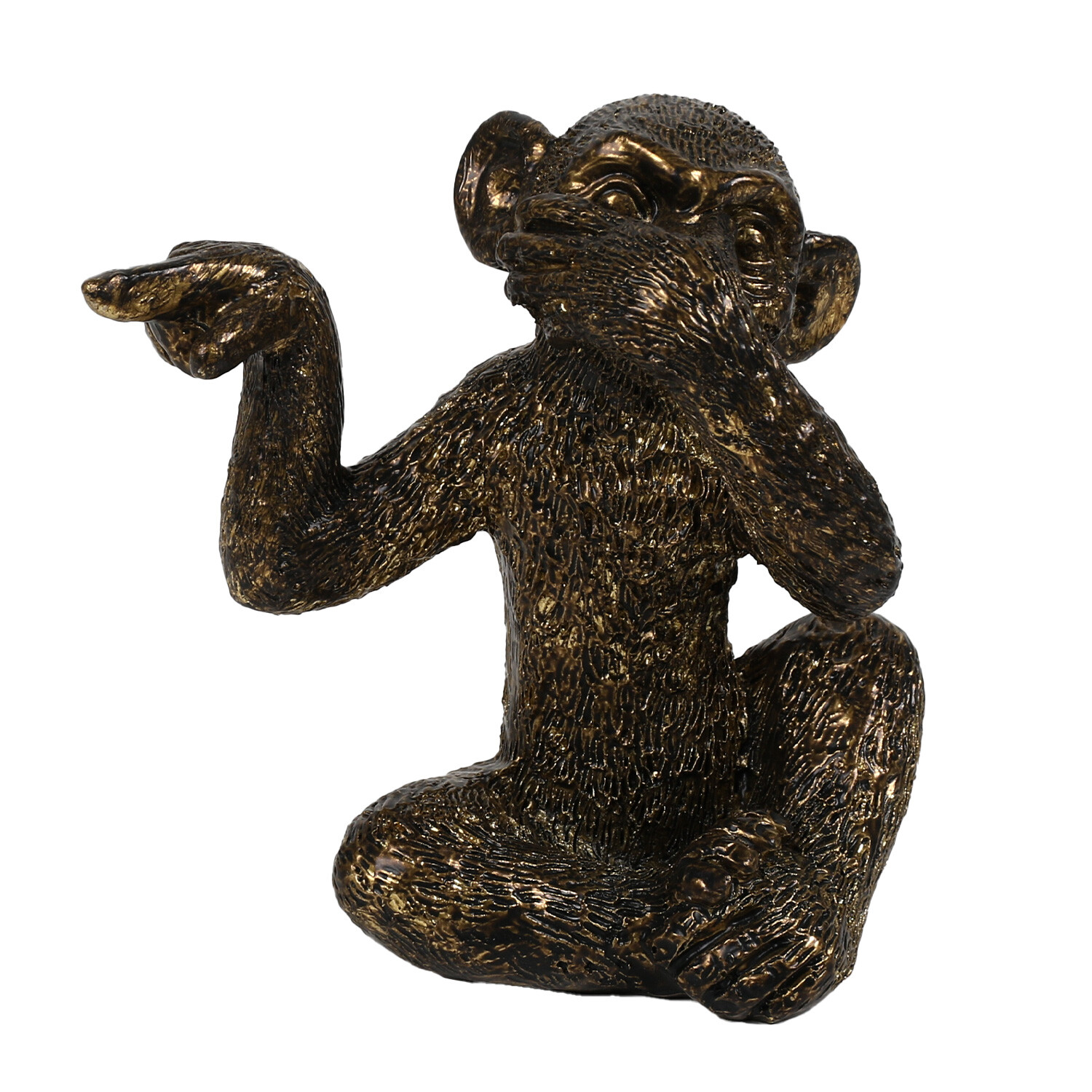 Set of 3 Monkey Ornaments - Brass Image 4