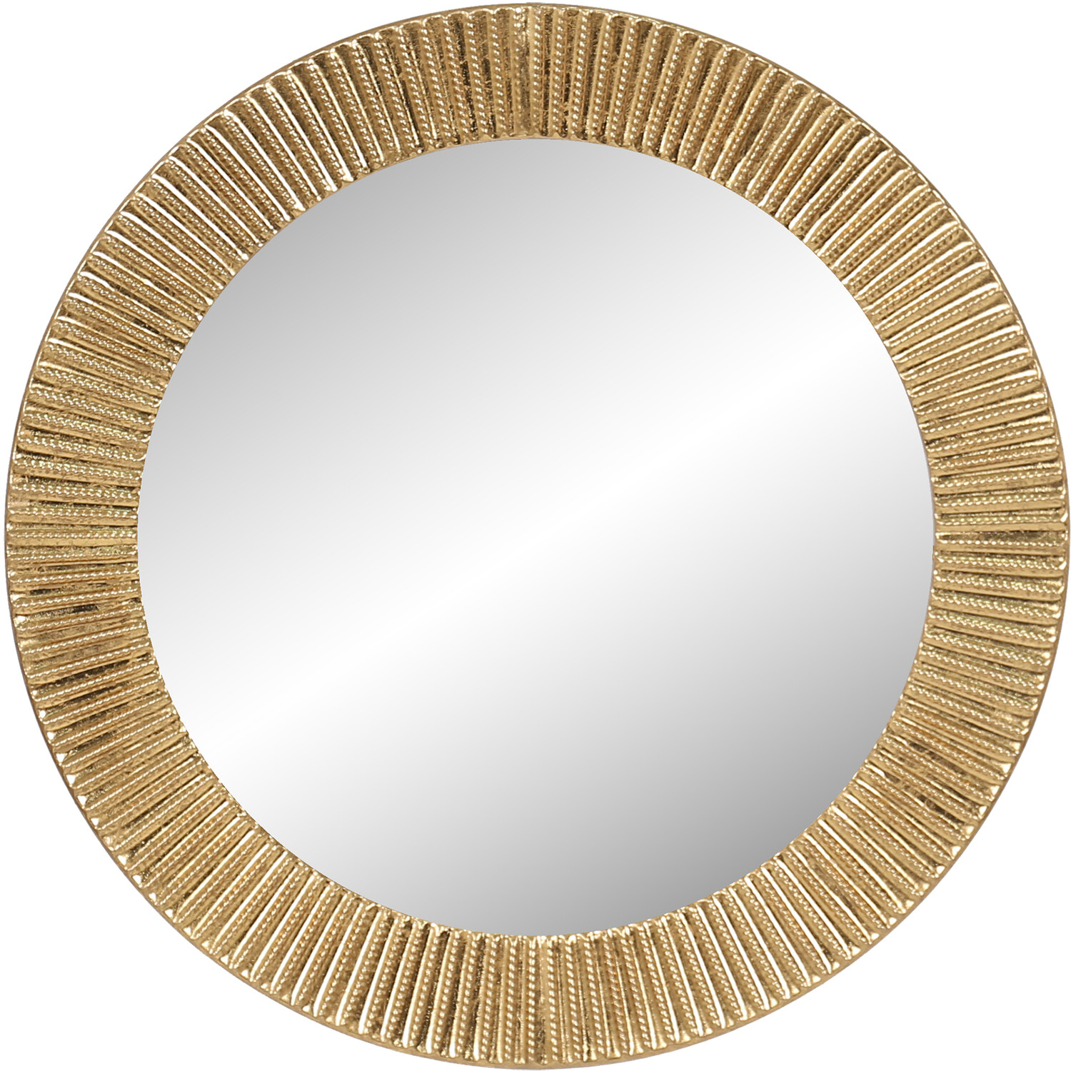 Sara Gold Gilded Round Mirror Image