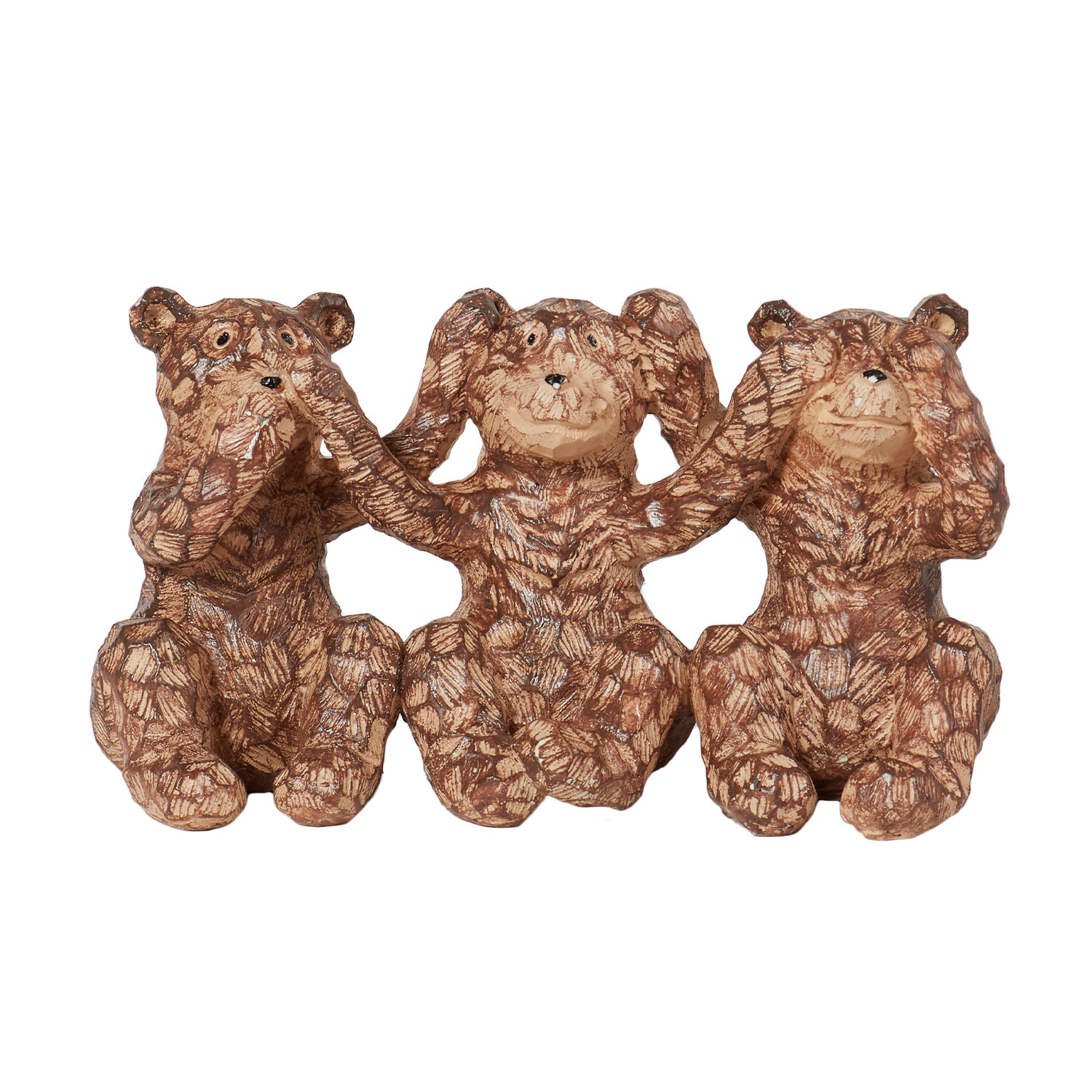Set of 3 Brown Bears - Brown Image 1