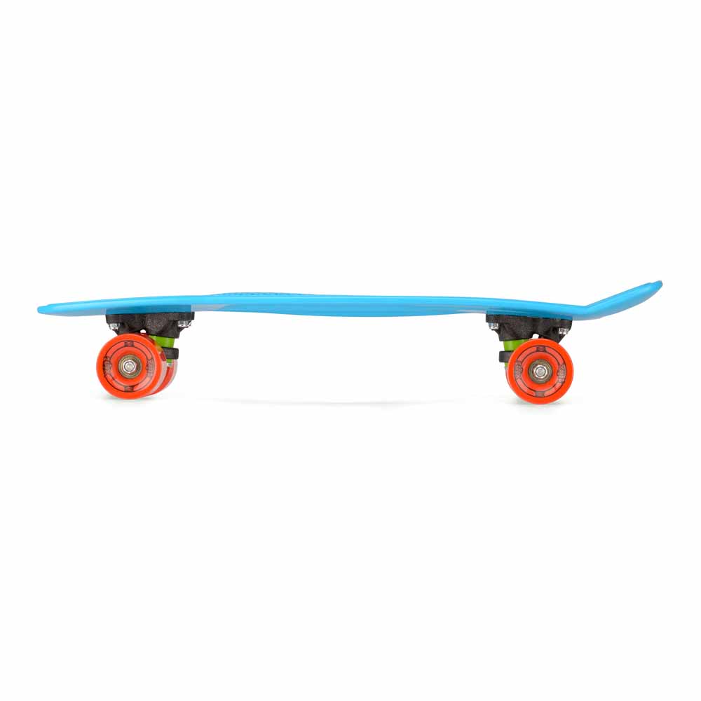 Xootz 22 inch Blue Kids Retro Plastic Cruiser Skateboard Image 3
