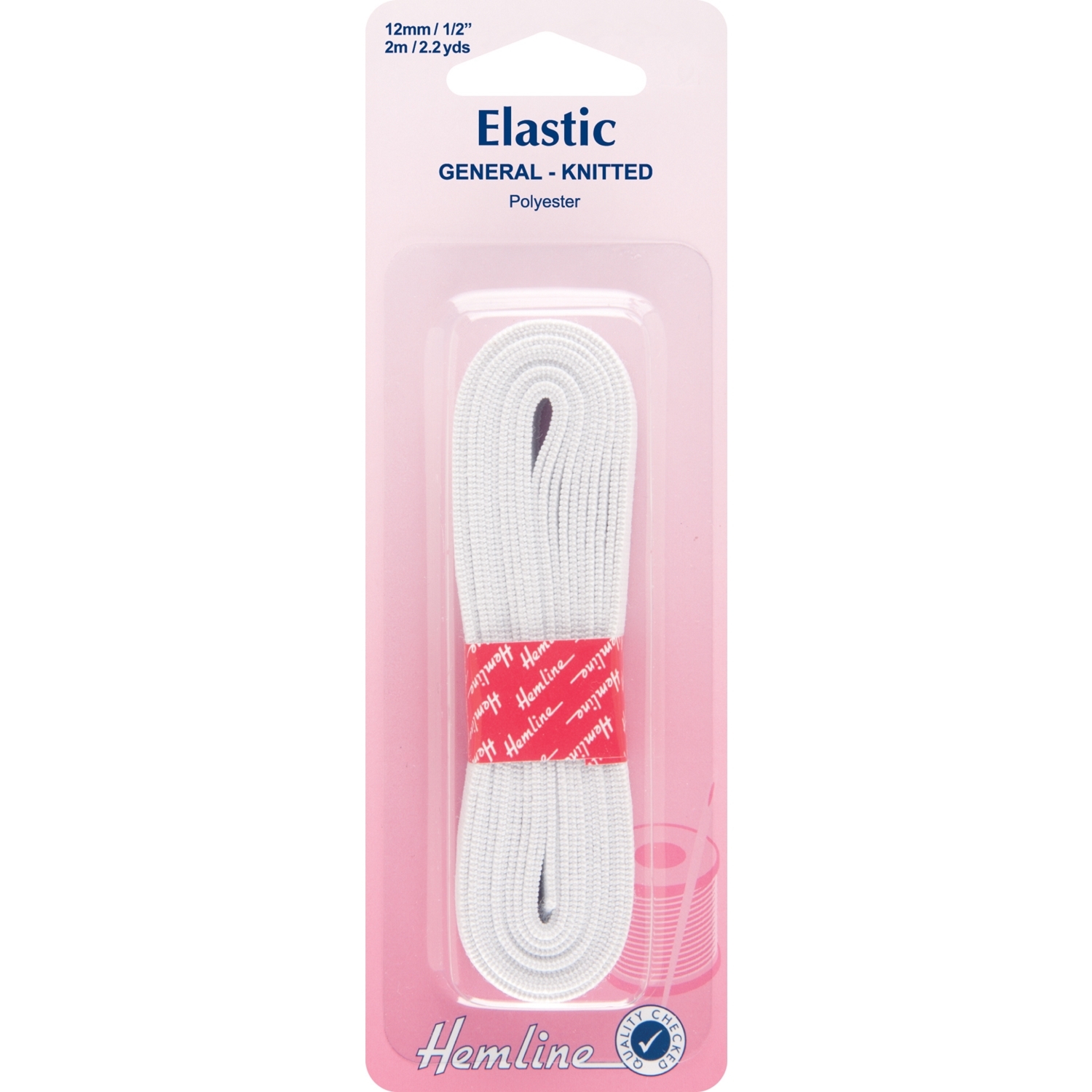 Hemline Elastic - Knitted White / 1.2cm Image