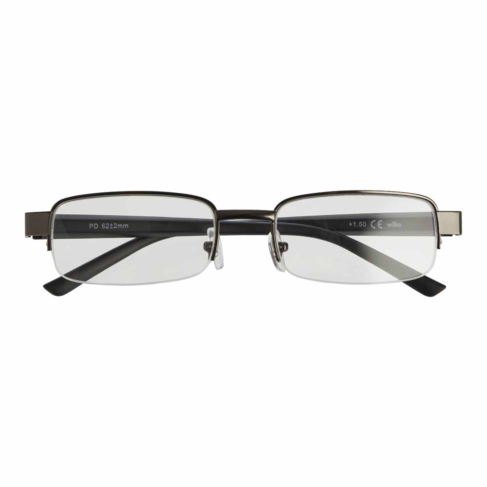 Wilko Metal Semi Rimless Reading Glasses 1.5 Image 2