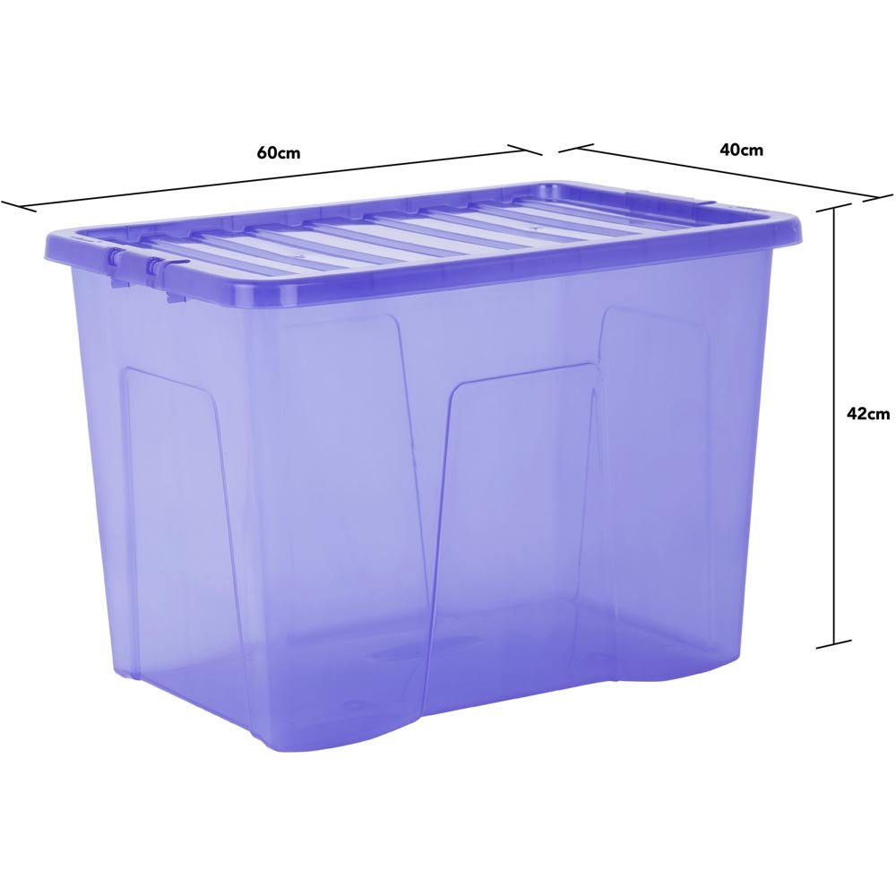 Wham 80L Blue Crystal Storage Box and Lid 4 Pack Image 5