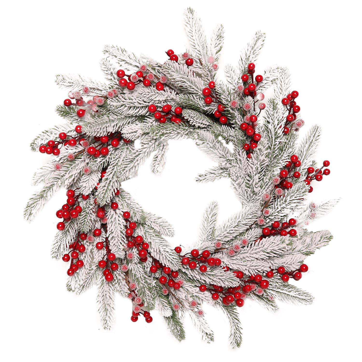Frosted Berries Wreath - White Image 1