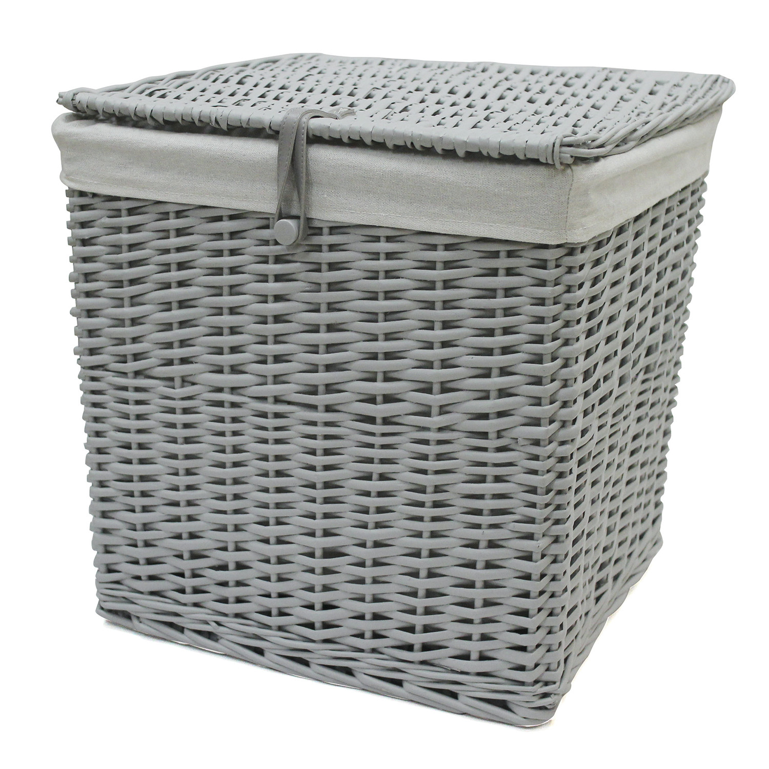 18kg Grey Rectangle Willow Wicker Basket Image