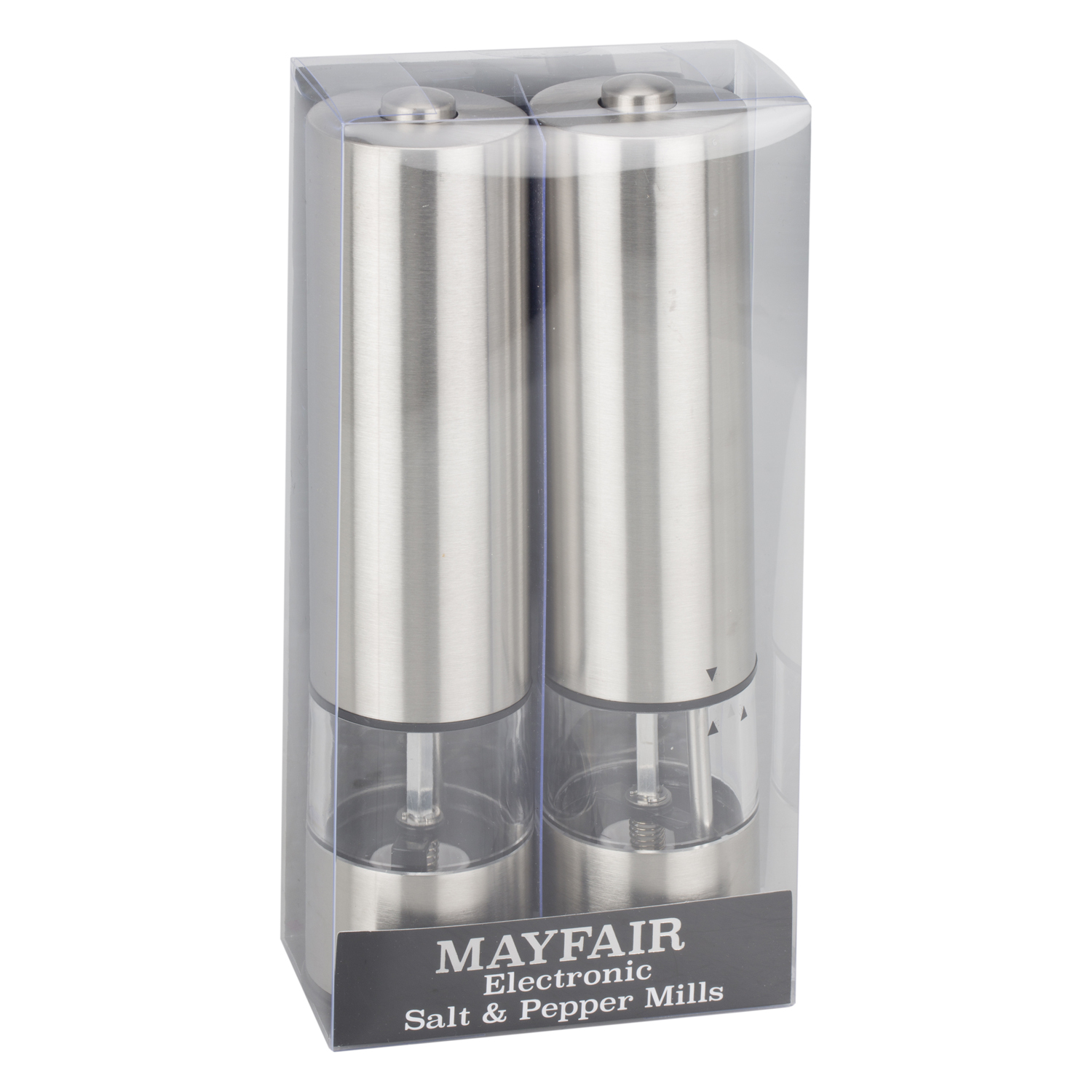 Mayfair Electric Stainless Steel Salt and Pepper Mill Set Image 2