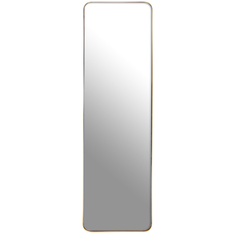 Premier Housewares Candi Gold Finish Rectangular Wall Mirror Image 1