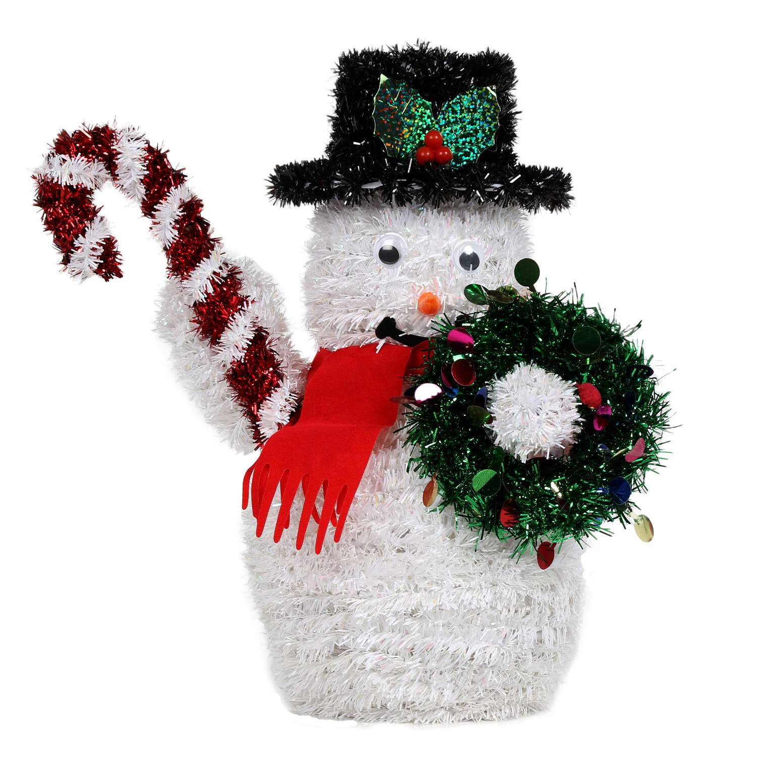 Christmas Snowman / Penguin With Wreath Image