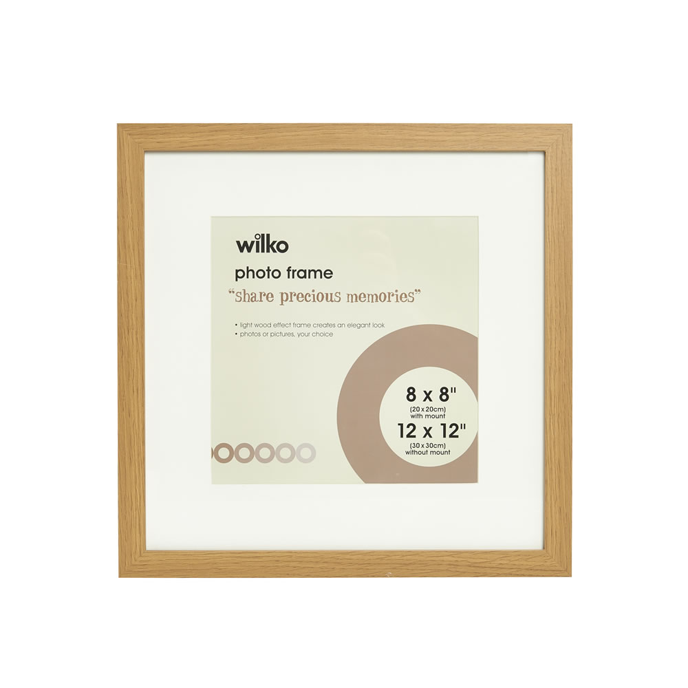 Wilko Light Wood Photo Frame 12 x 12in Wilko