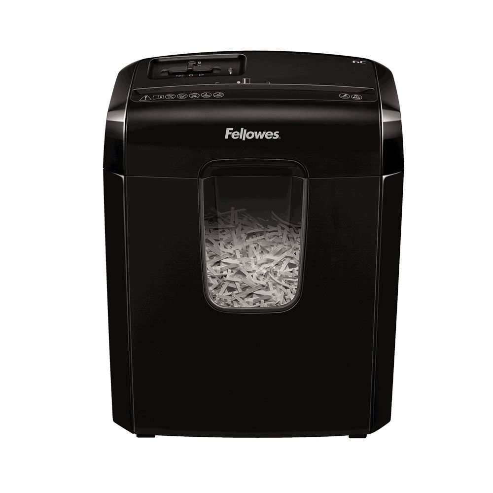 Fellowes Powershred CrossCut Paper Shredder H6C Black Wilko