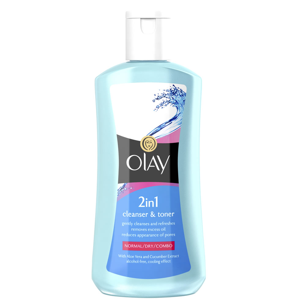 OLAY 2 in 1 Cleanser and Toner 200ml Wilko