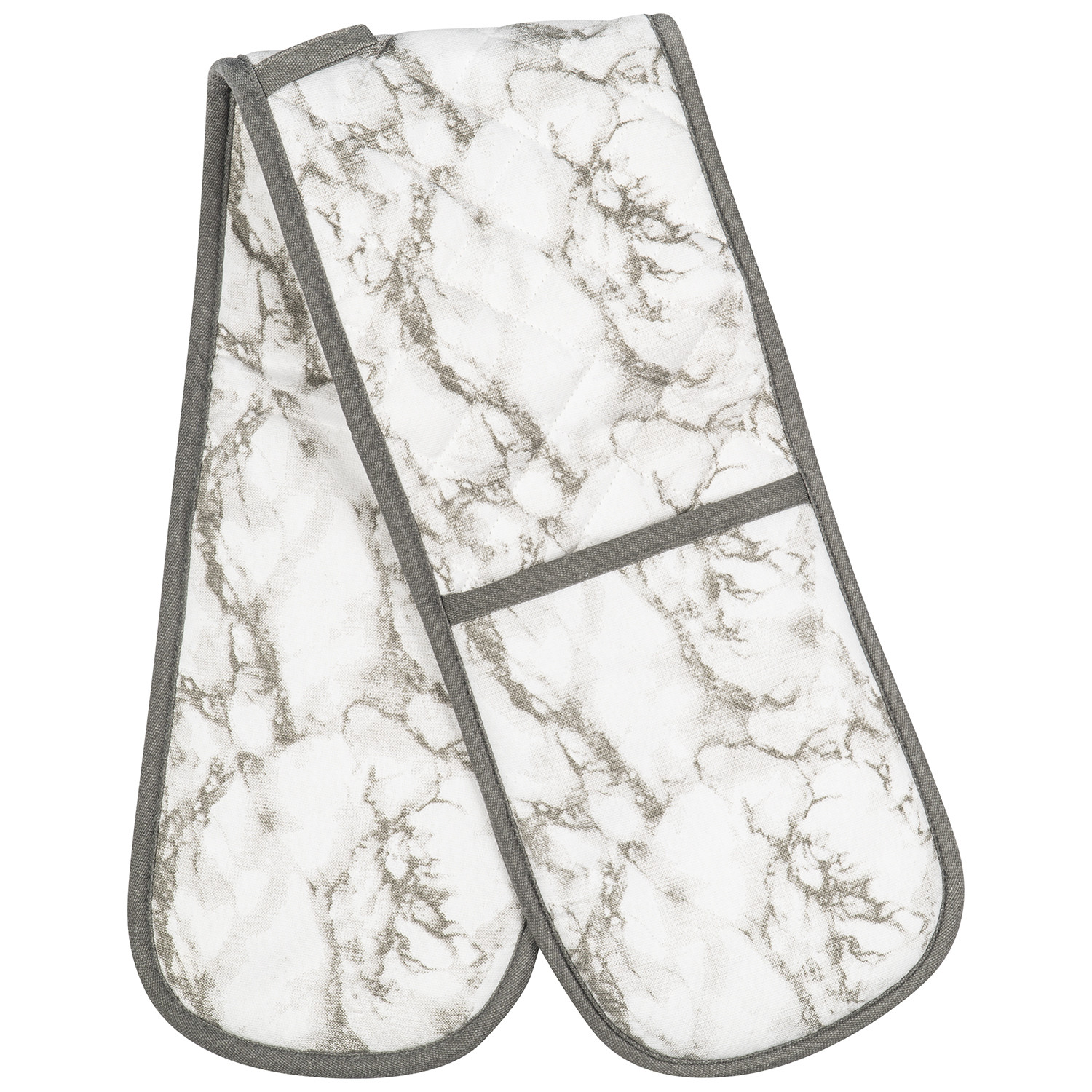Brown Marble Effect Double Oven Glove Image