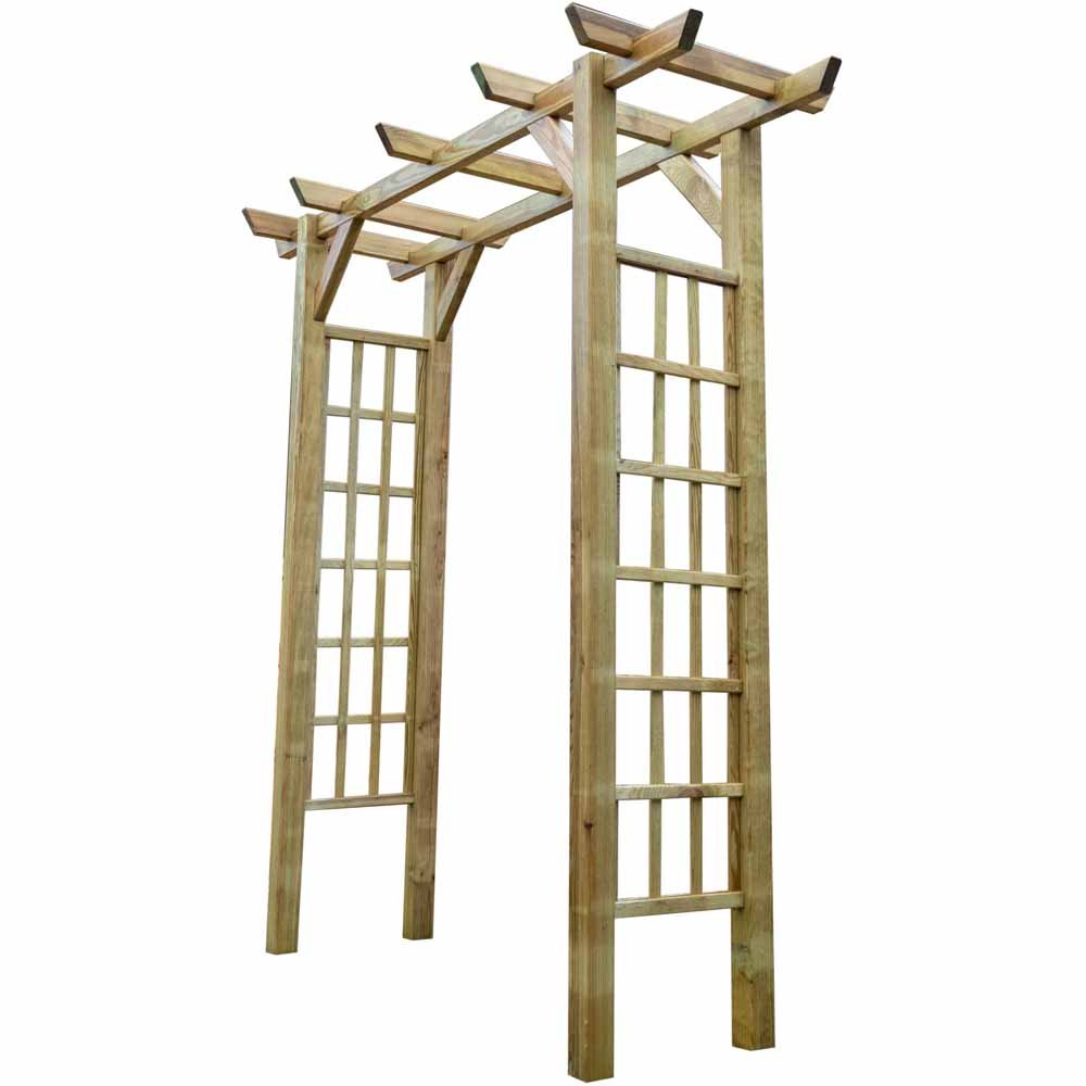 Mercia 6.8 x 6.8 x 2.3ft Pressure Treated Flat Top Garden Arch Image 2