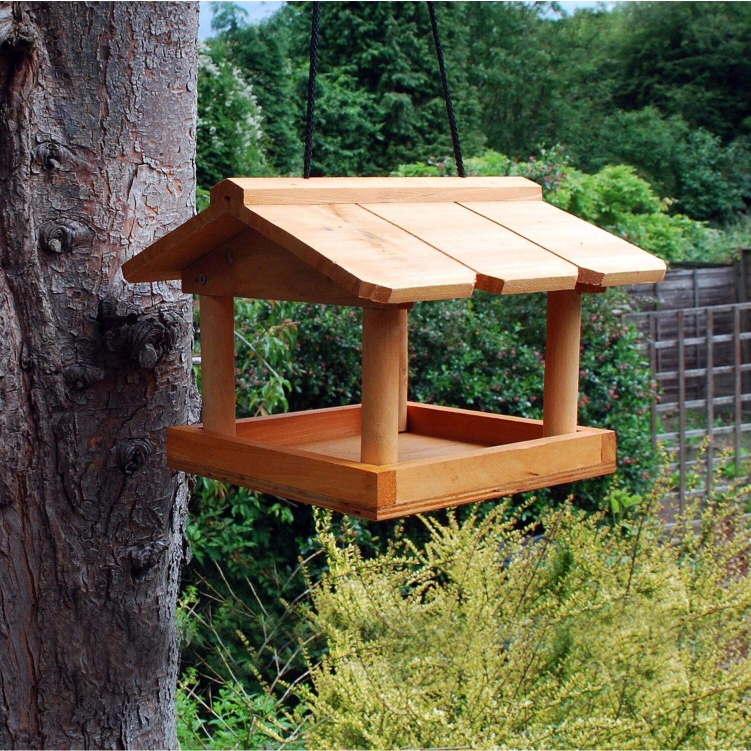 Nature's Market Wooden Hanging Bird Table Image 2