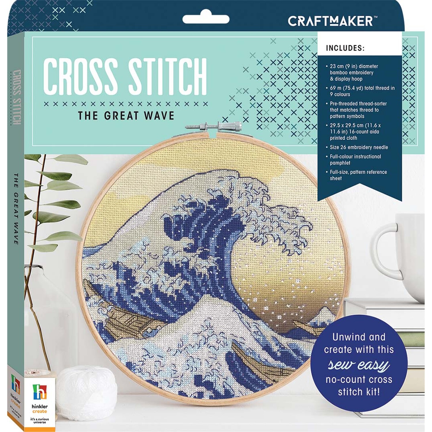Hinkler Craftmaker The Great Wave Cross Stitch Kit Image