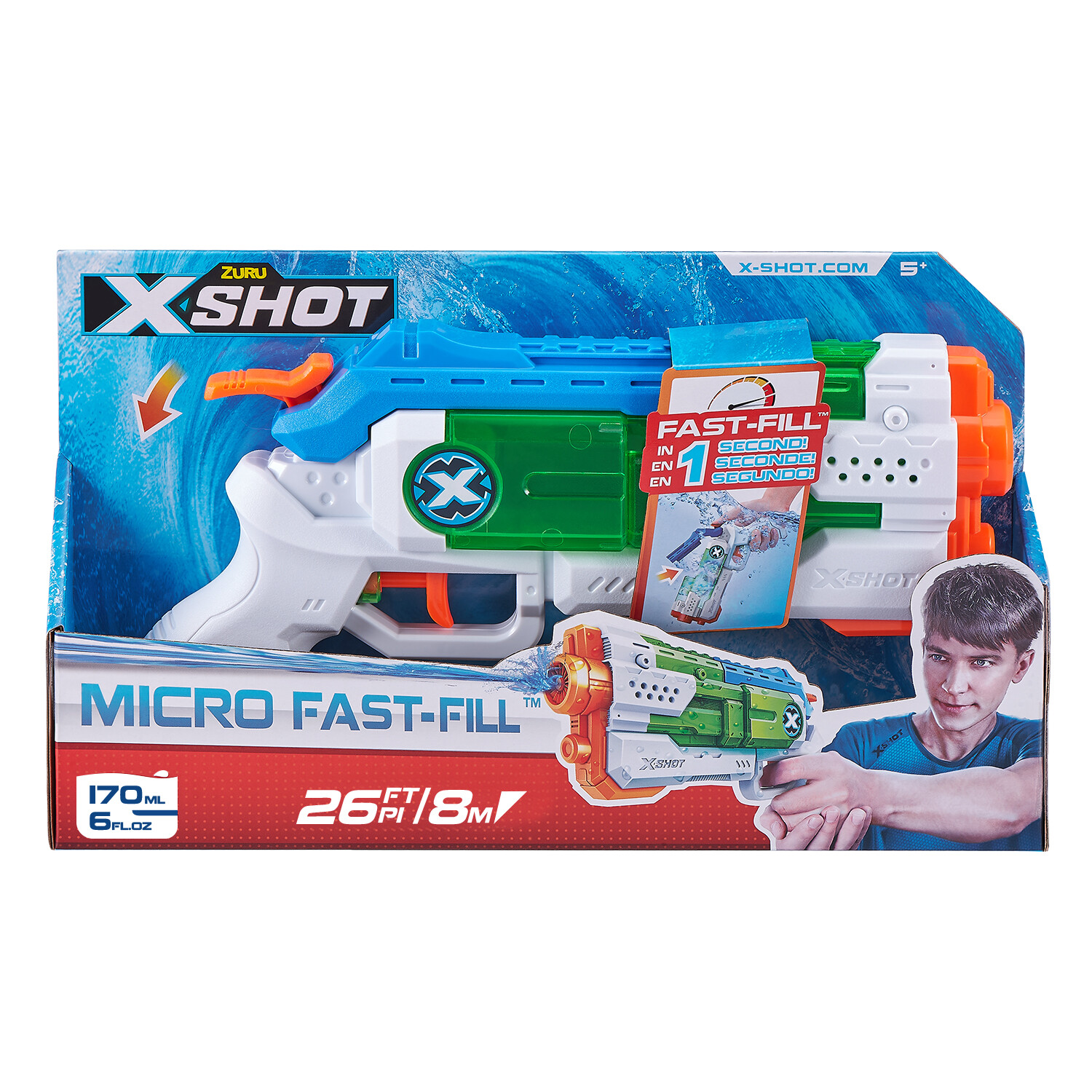 X-Shot Water Warfare Fast Fill Blaster Multicolour 170ml Image 2