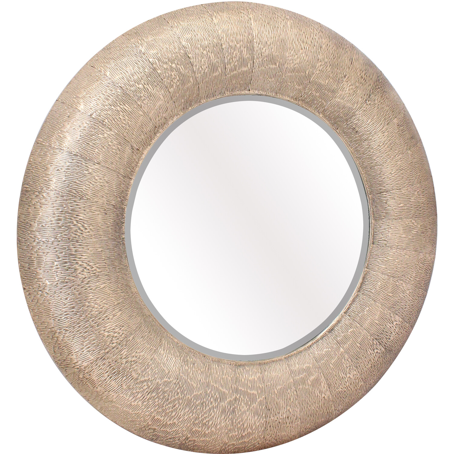 Azaria Metallic Round Ripple Mirror - Gold Image 2