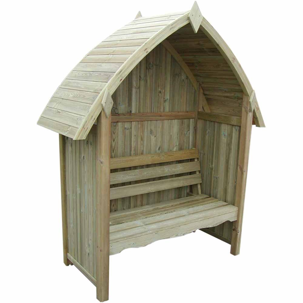Mercia 2 Seater 6.5 x 5.8 x 2.2ft Arched Arbour Image 2