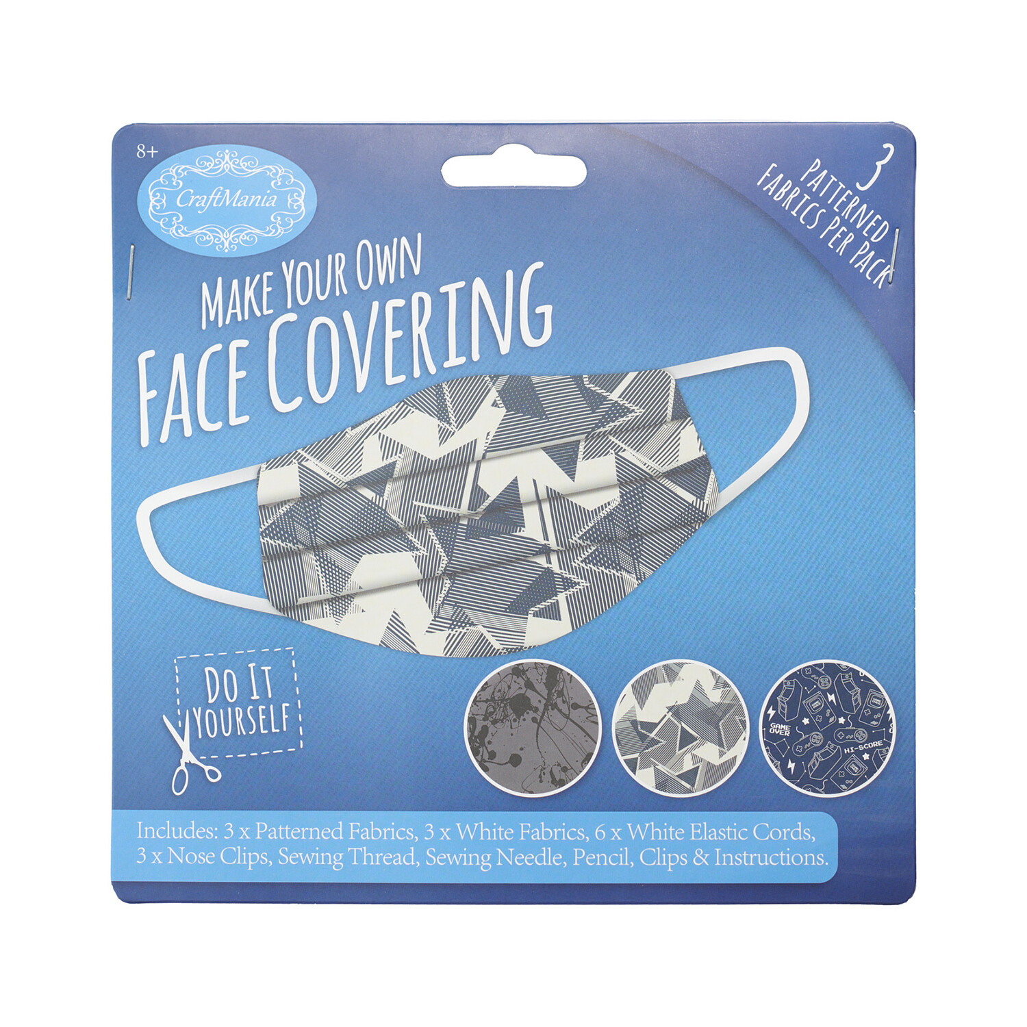 Make Your Own Face Covering - Blue Image 1
