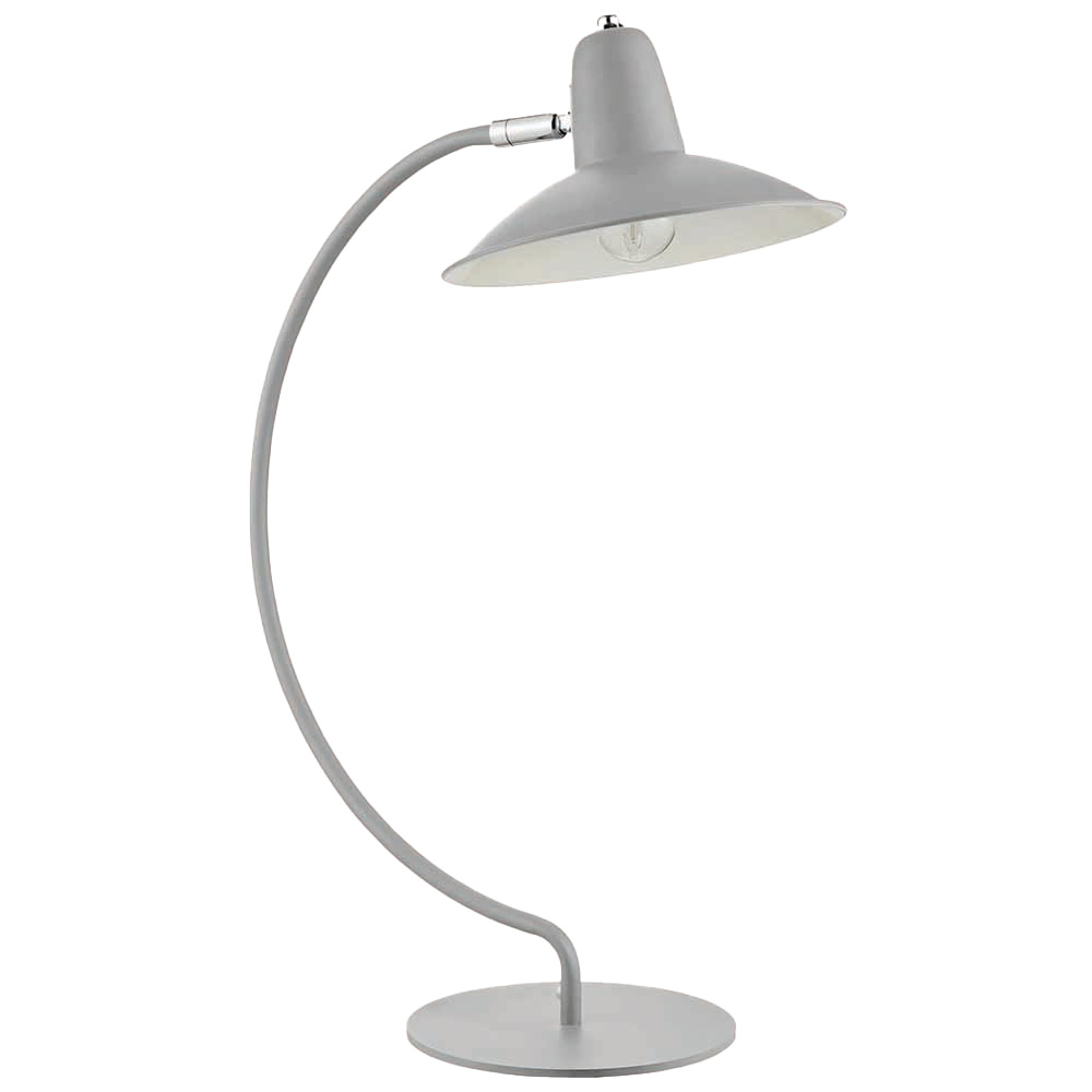 The Lighting and Interiors Grey Charlie Desk Lamp Image 1