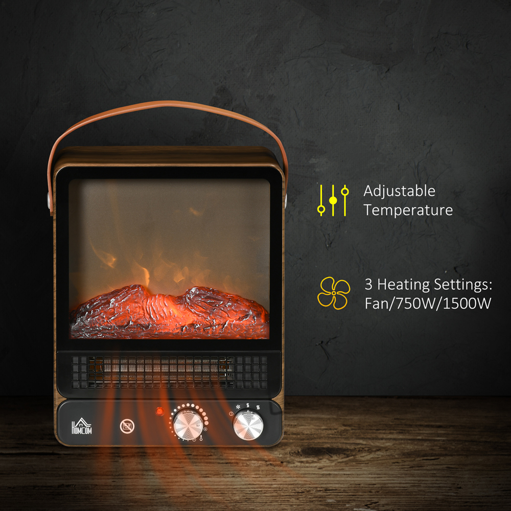 HOMCOM Ava Tabletop Electric Fireplace Heater Image 5