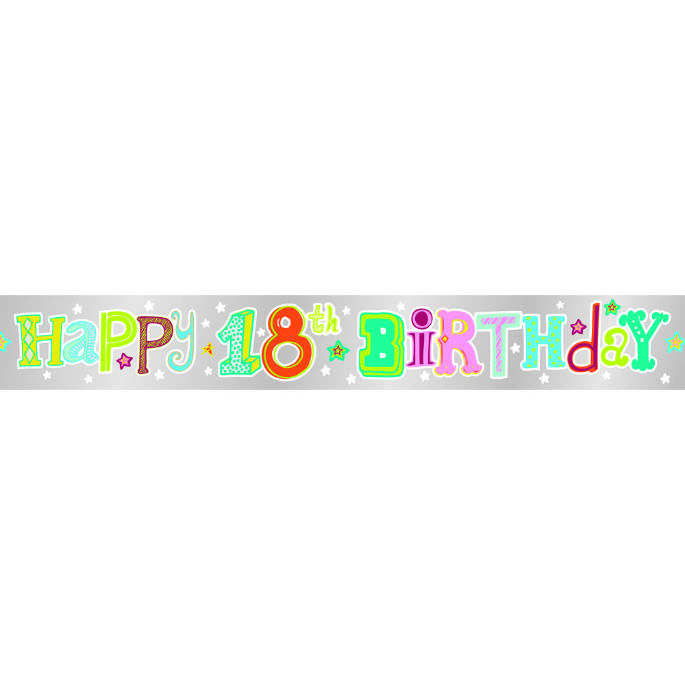 Wilko Banner Happy 18th Birthday 3.6m Wilko