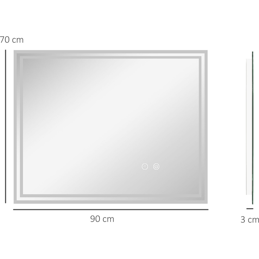 Portland Smart Touch LED Bathroom Wall Mirror 70 x 90cm Image 7