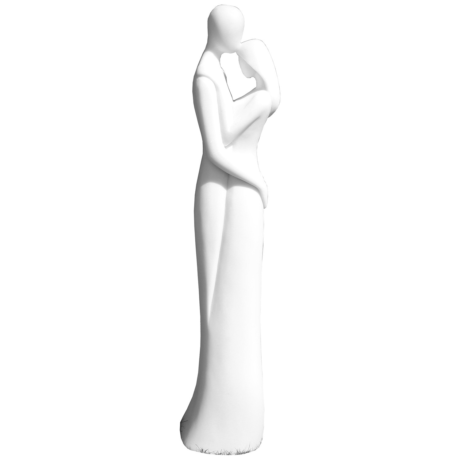Enigma Affection White Crushed Marble and Resin Statue Image 1