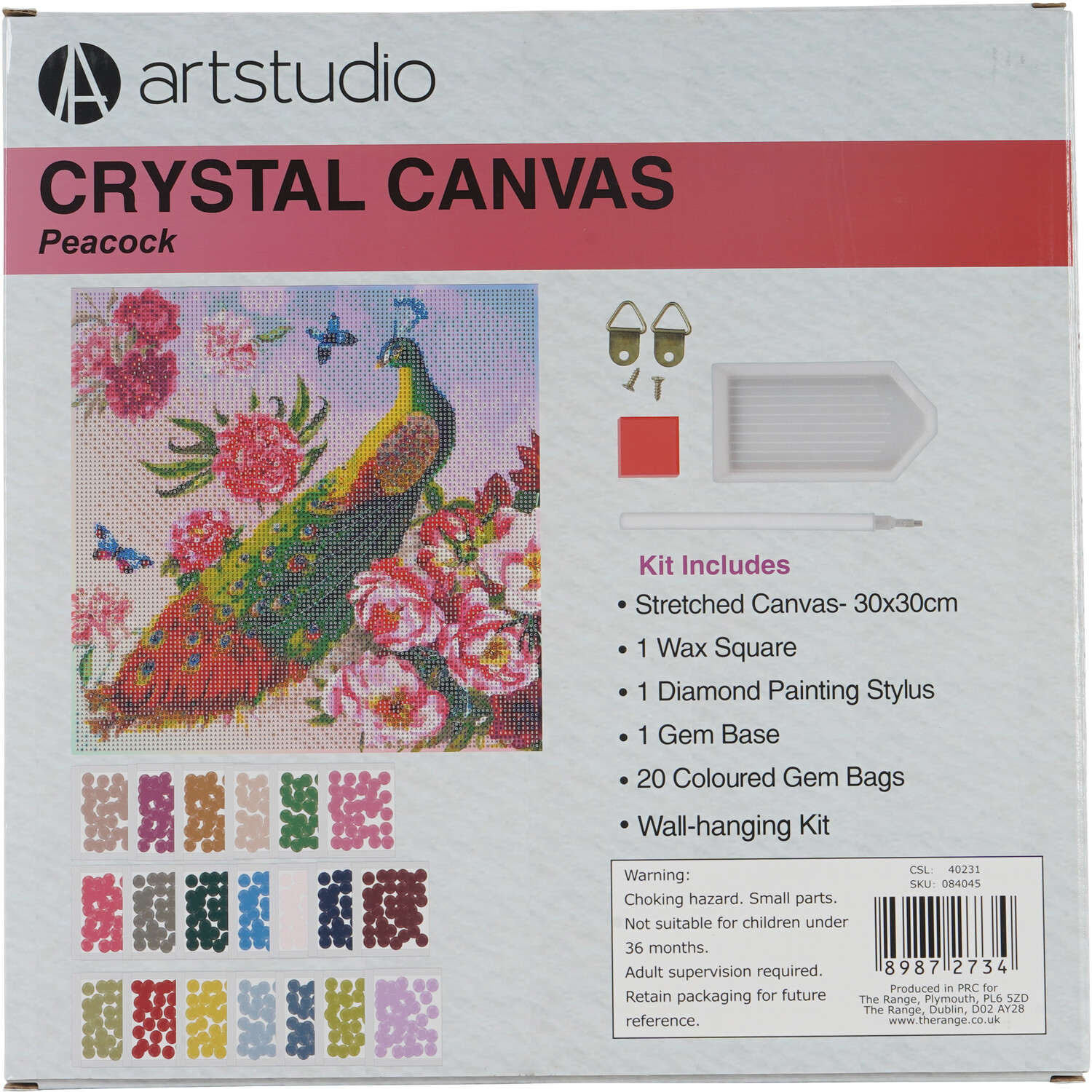 Crystal Canvas Peacock or Birds on Flowers Image 6