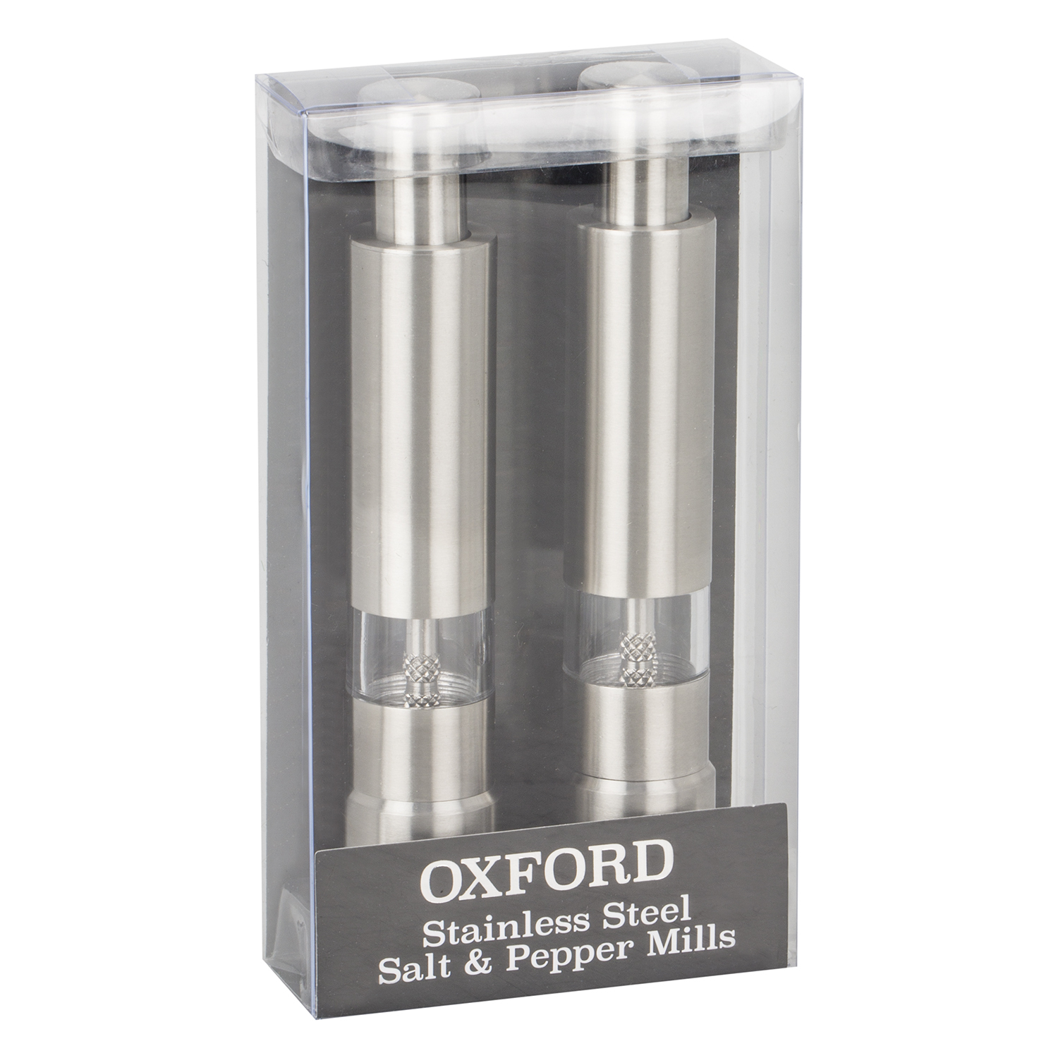 Oxford Stainless Steel Salt and Pepper Mill Set Image 1