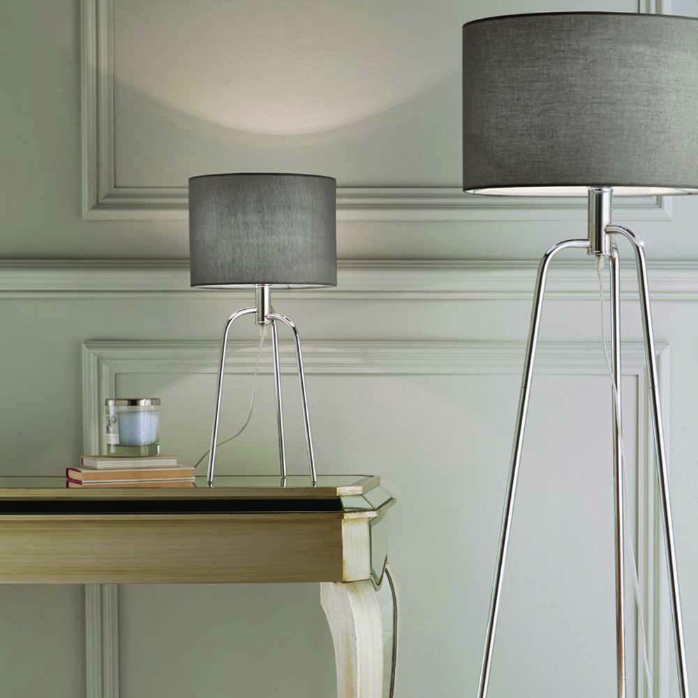 The Lighting and Interiors Chrome Jerry Table Lamp Image 2