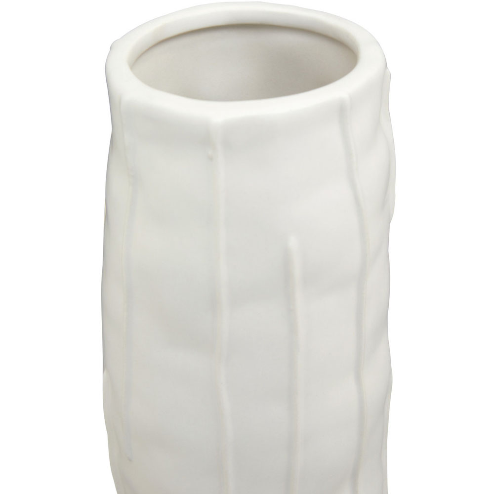 Premier Housewares White Fara Ceramic Vase Large Image 4