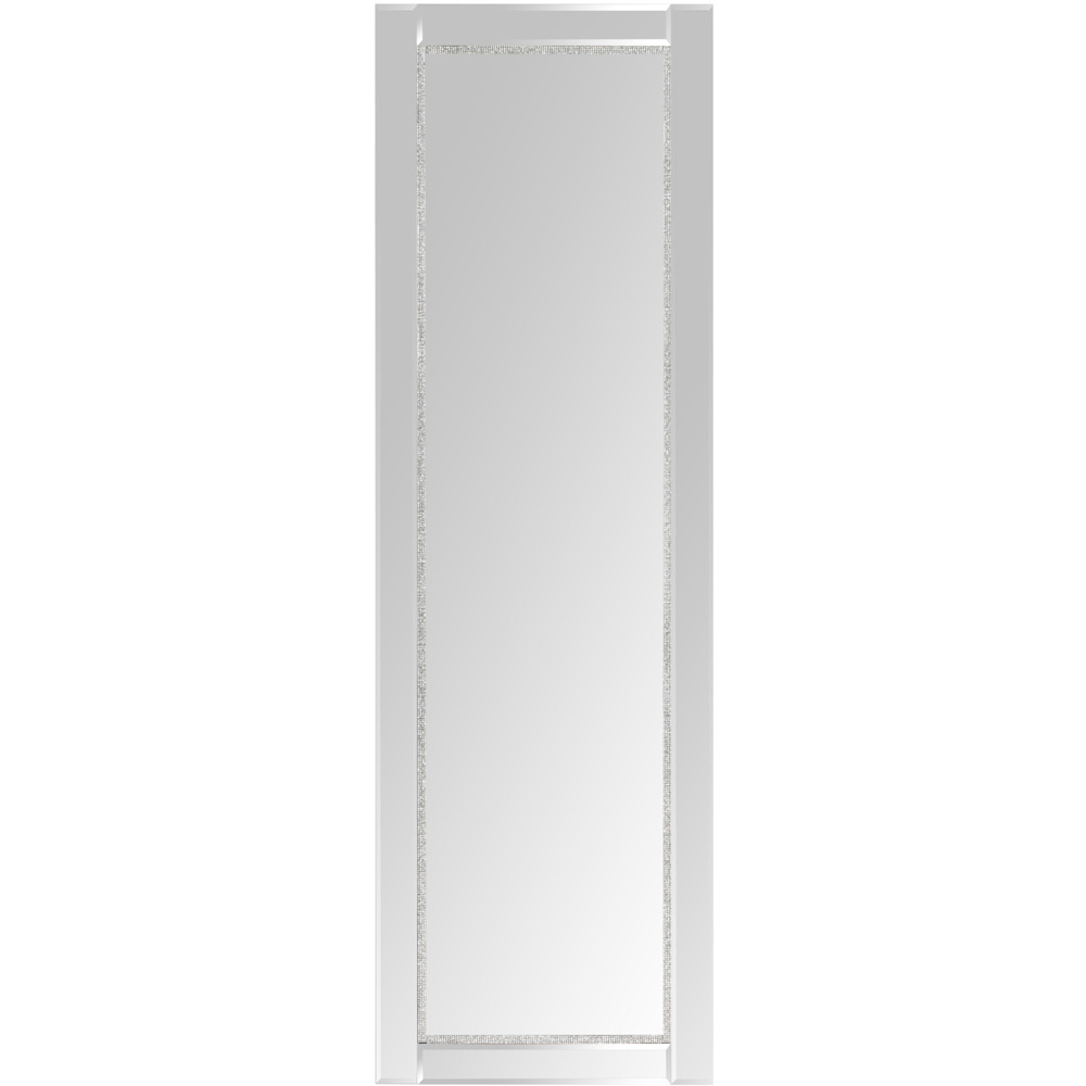 Aria Diamante Silver Dress Mirror 130 x 40cm Image