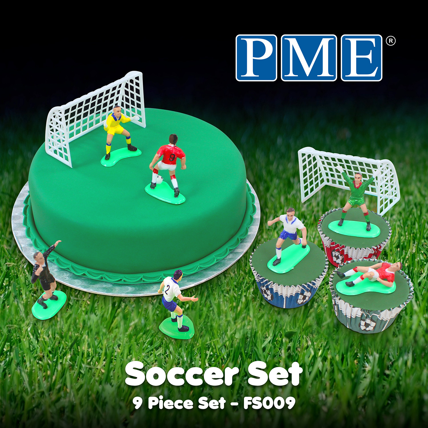 Pack of 9 Football Cake Toppers Image 5