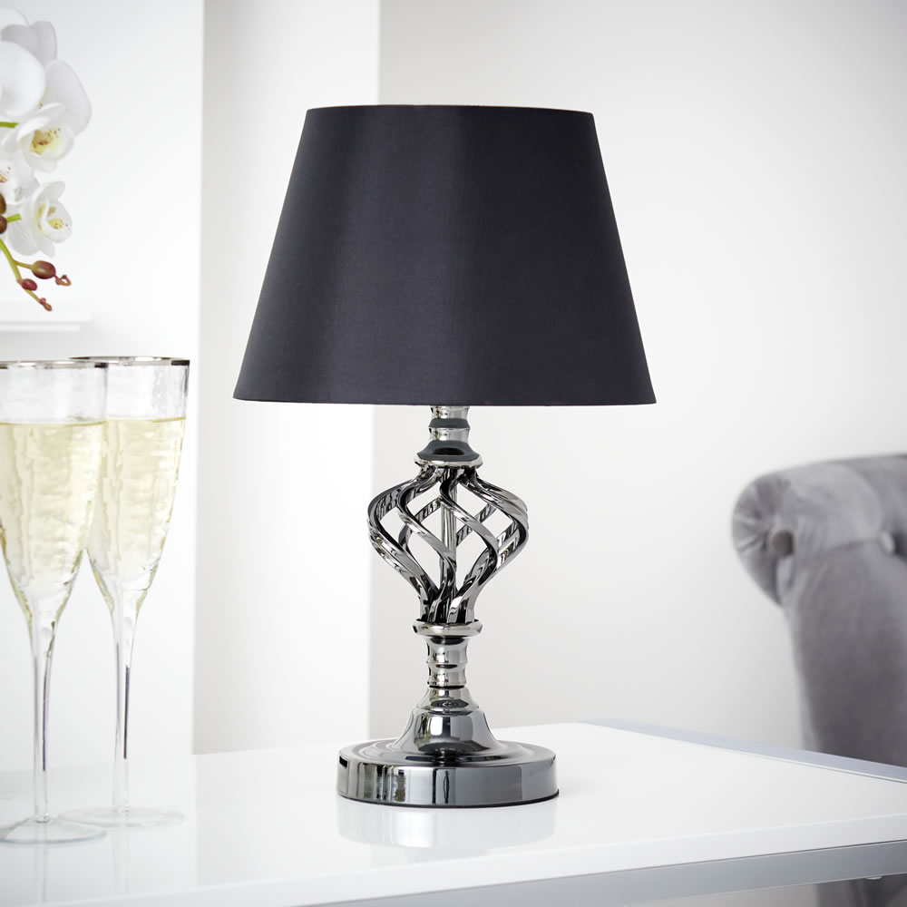 Wilko Gunmetal Table Lamp Wilko