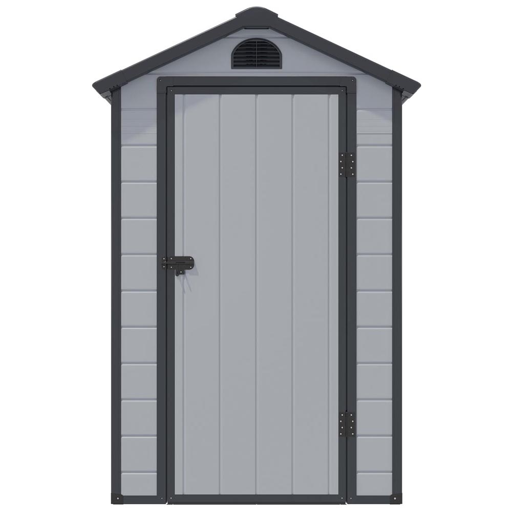 Rowlinson 4 x 6ft Light Grey Airevale Plastic Garden Shed Image 7