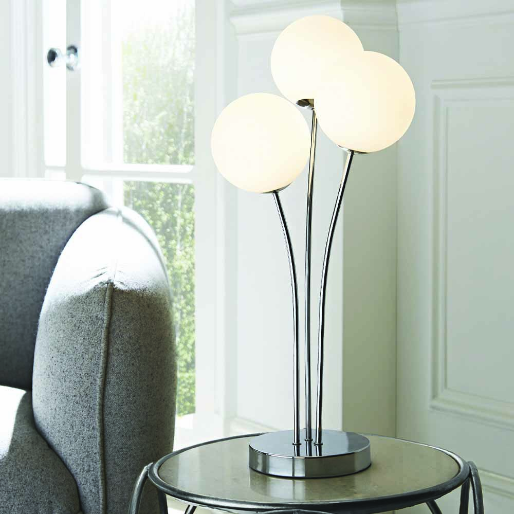 The Lighting and Interiors Chrome Jackson Table Lamp Image 3