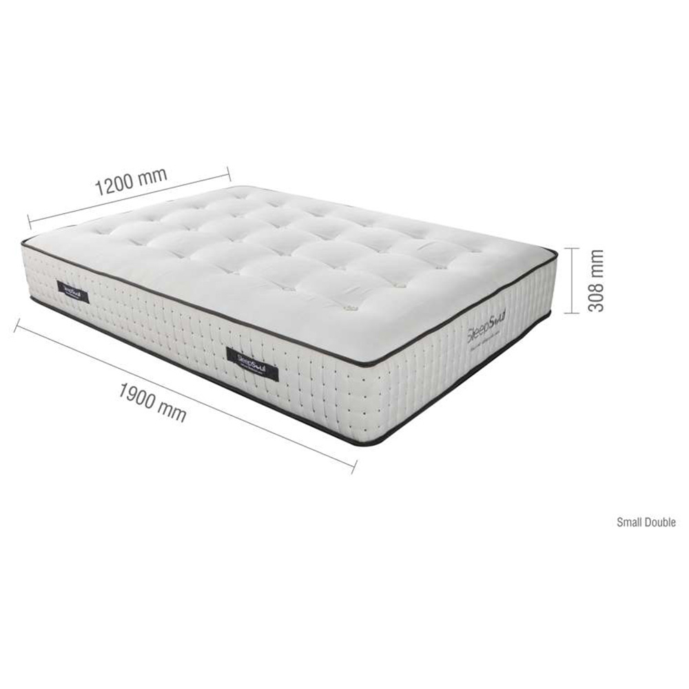 SleepSoul Harmony Small Double White 1000 Pocket Sprung Memory Foam Mattress Image 9