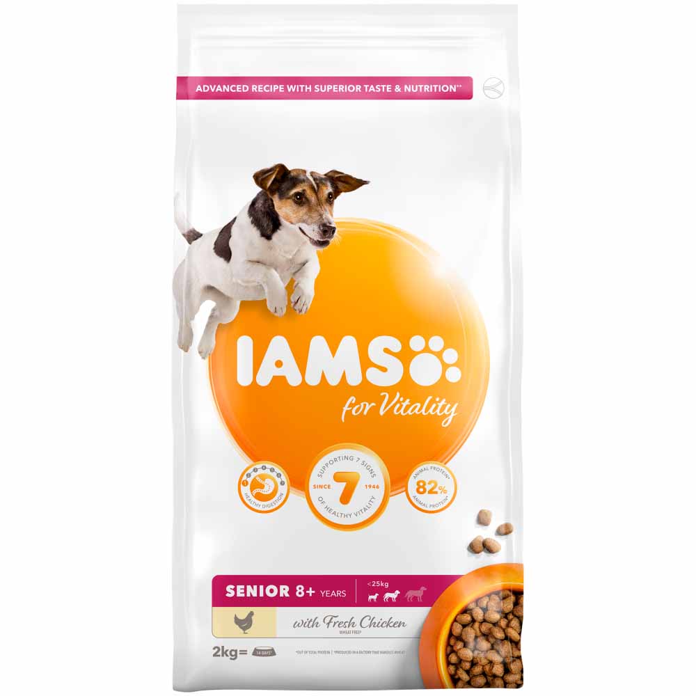 IAMS Vitality Small/Medium Senior Dog Food Chicken  2kg Image 2