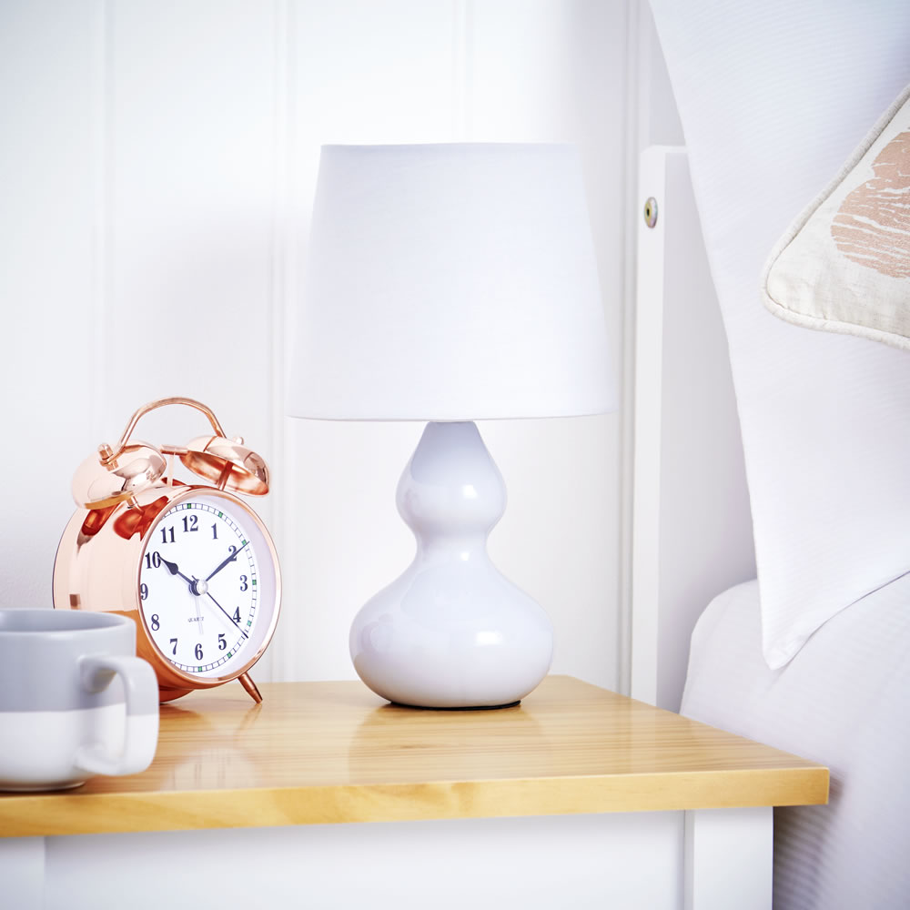 Wilko Grey Ceramic Table Lamp Wilko
