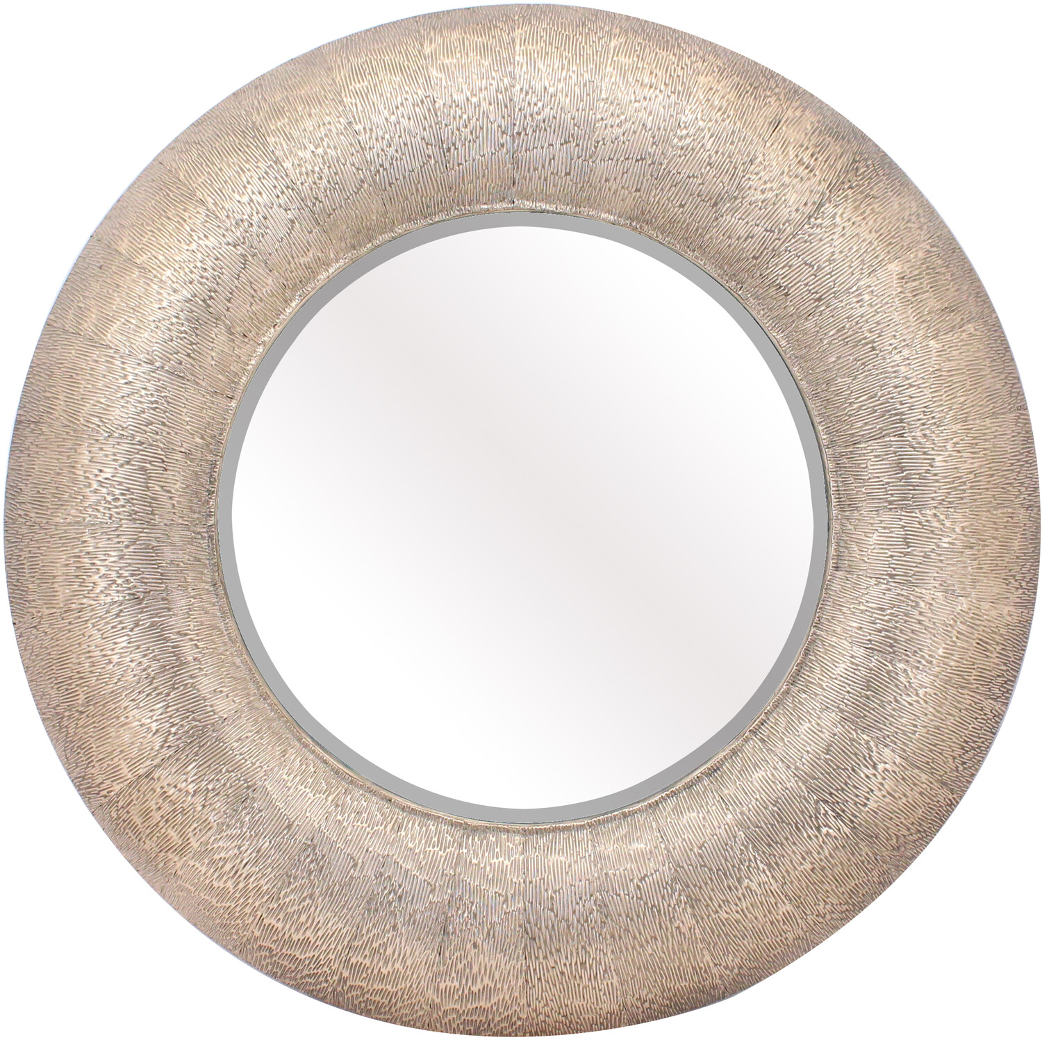 Azaria Metallic Round Ripple Mirror - Gold Image 1