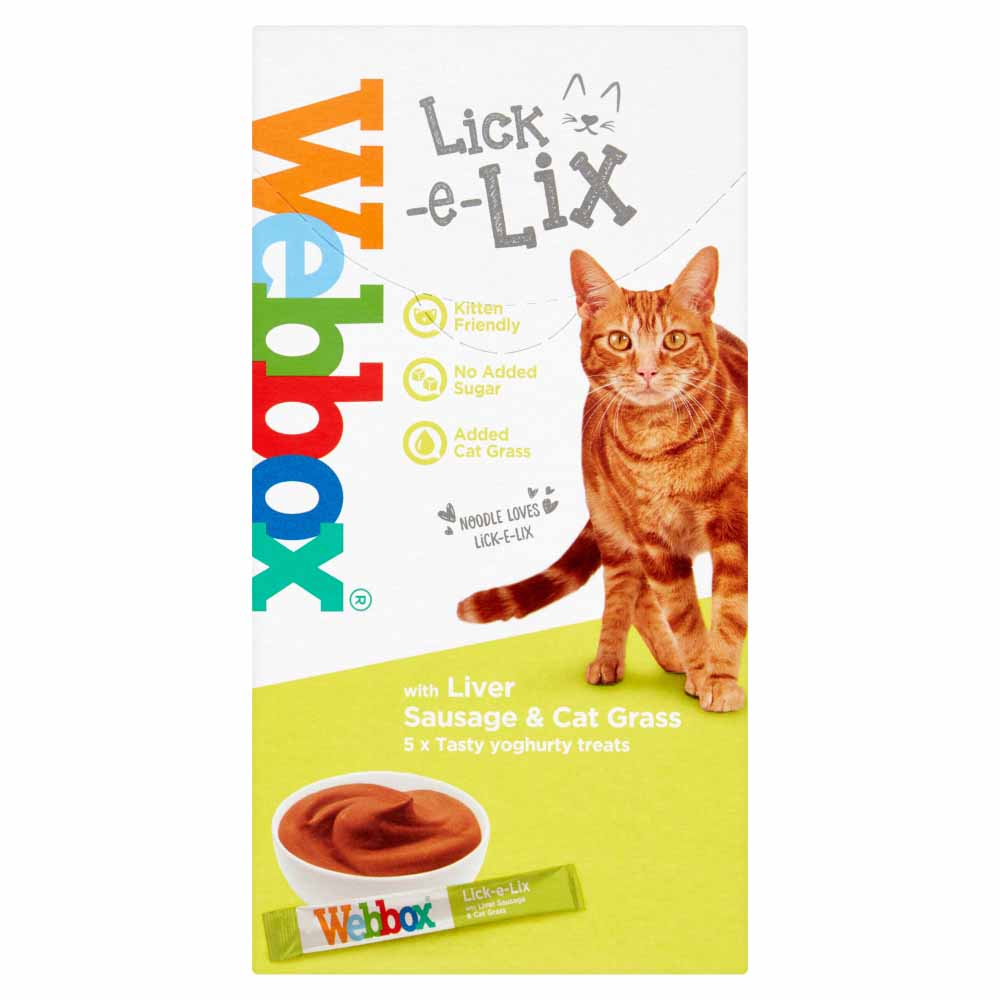Webbox Lick-e-Lix Cat Grass Yoghurty Treat 5x10g Image