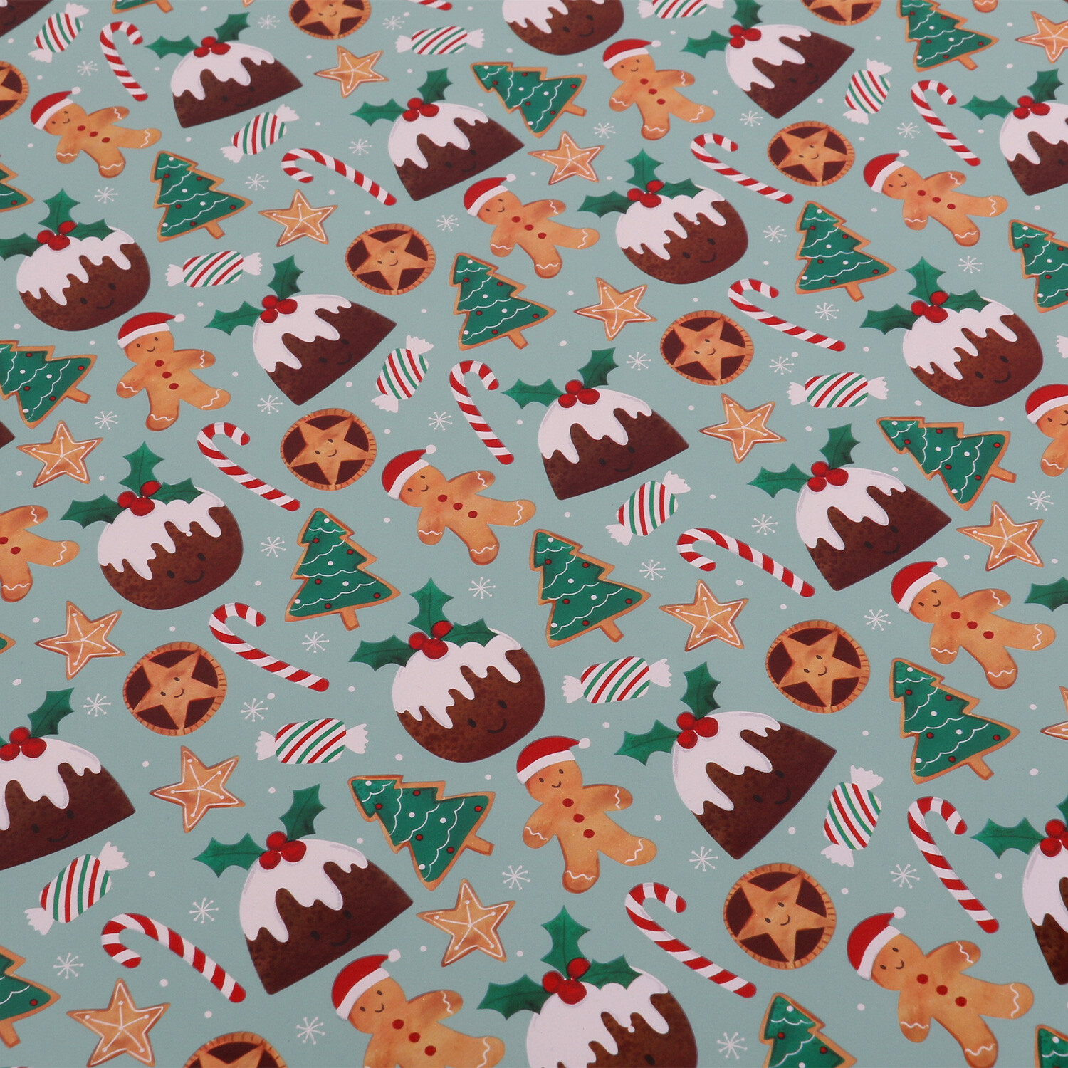 4m Festive Food Wrapping Paper Image 2