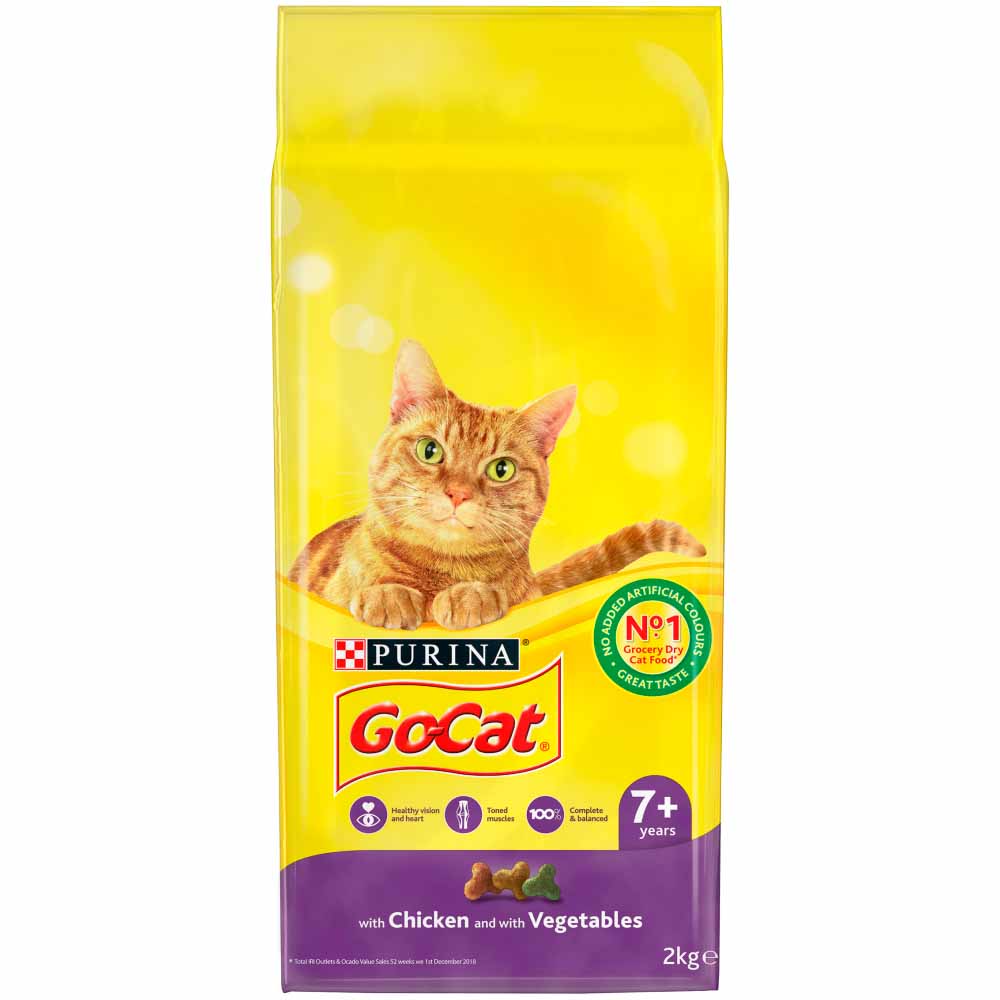 Go-Cat Senior Dry Cat Food Chicken Rice and Veg 2kg Image 3