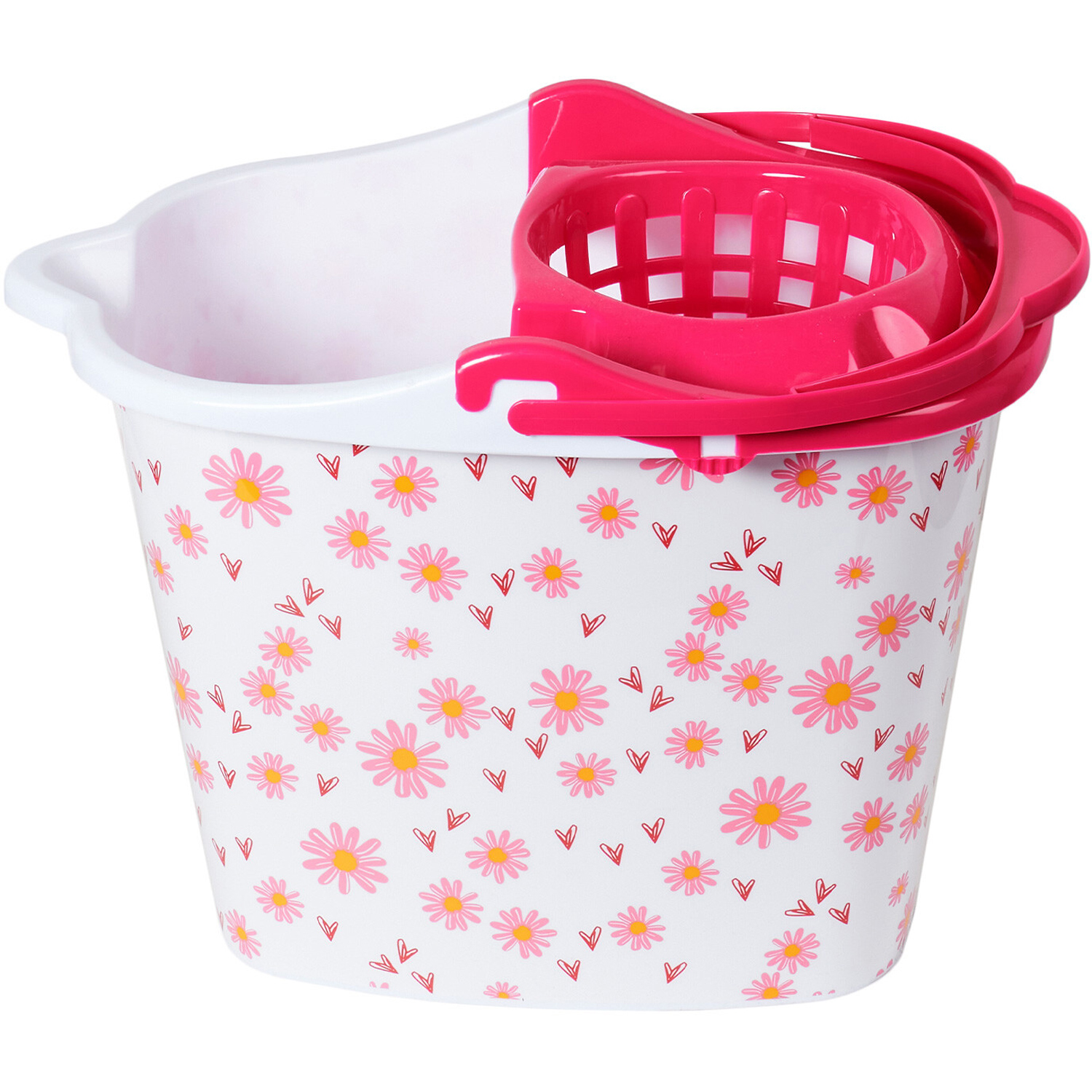 Daisy Pink Bucket and Wringer Image 1